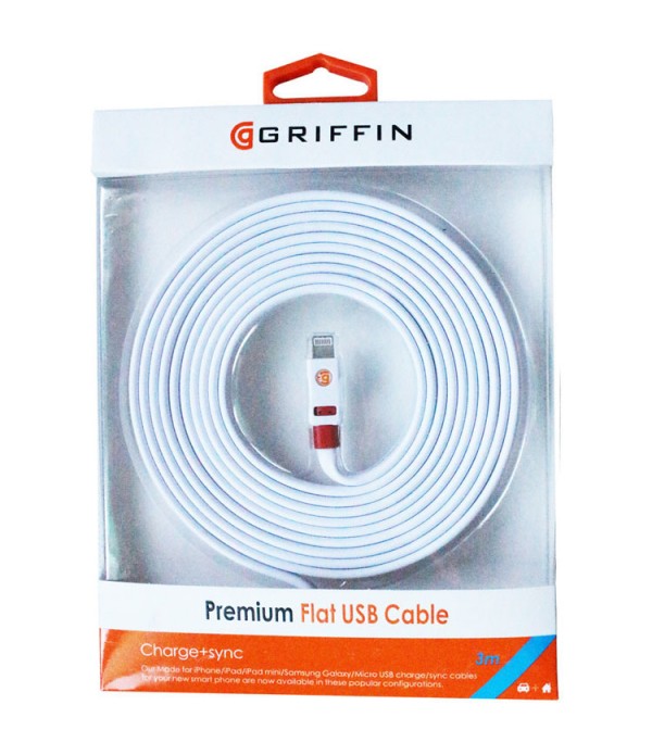 Griffin Premium Flat USB Cable - 2m (MICRO)