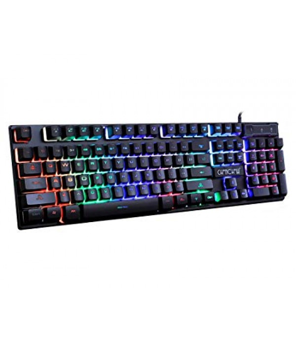 Mechanical Keyboard-Backlit Wired Gaming Keyboard-104 Keys with Preset and Customizable Lighting Effects for PC Gamers-Pro Gamers